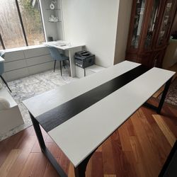 Modern Office & Dining Table Black&White