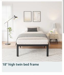 18" High Twin Metal Bed Frame
