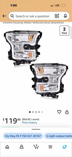 2015 -2017 ford f150 headlights