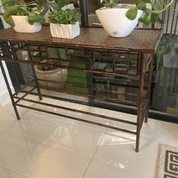Adorable Bamboo Console/entry Table/ Sofa Table 