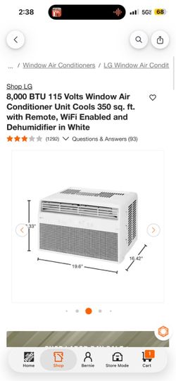 LG 8000 BTU Window Air Conditioner