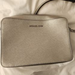 Michael Kors Silver Crossbody 9 1/2 X 6 1/2