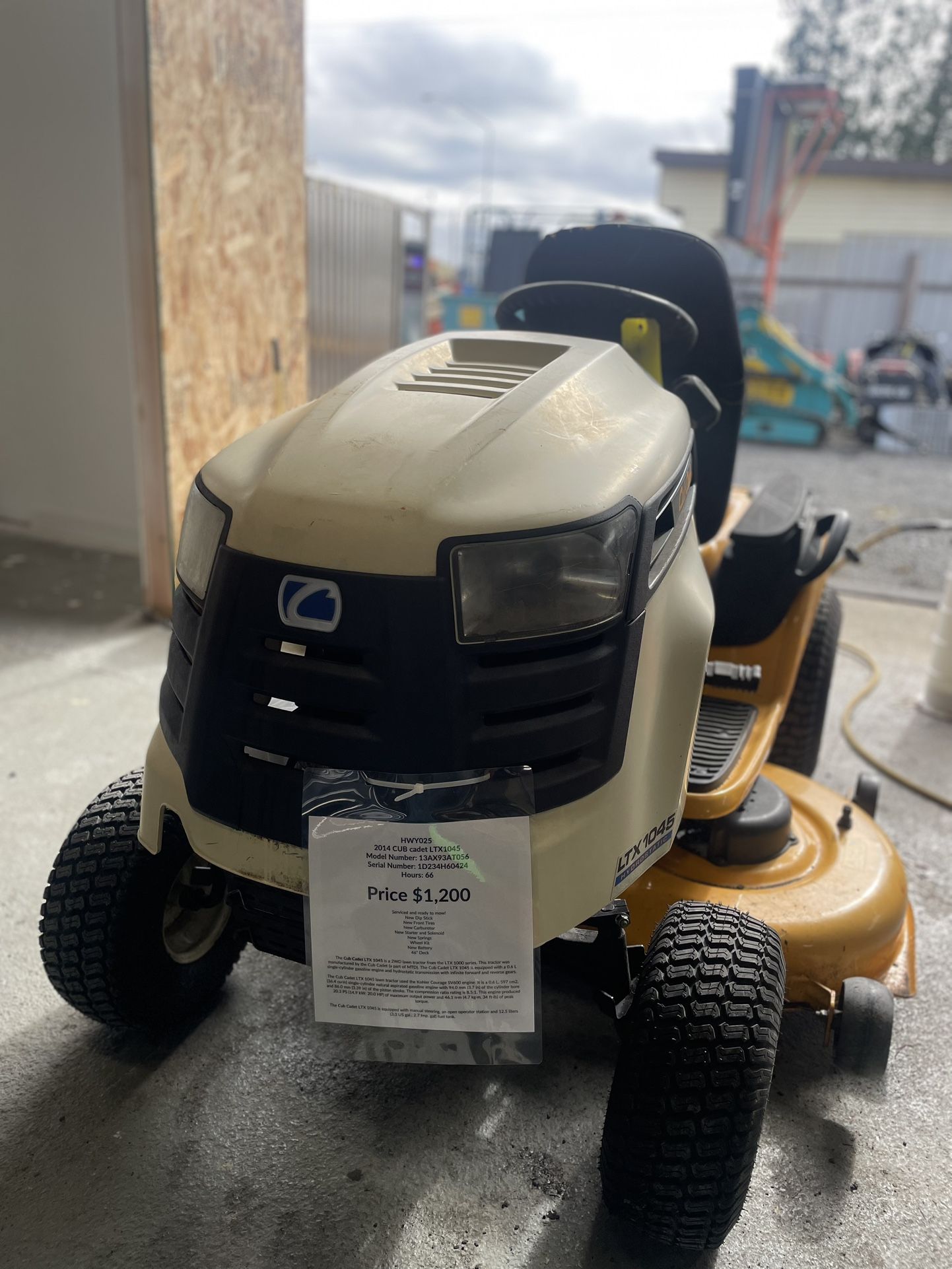 2014 Cub Cadet Ltx1045 Hydrostatic