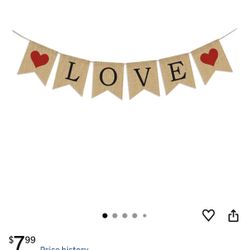 LOVE Burlap Banner | Valentines Day Decorations | Valentines Garland | Valentine Photo Props | Engagement Banner Decorations | Wedding Banner Decorati
