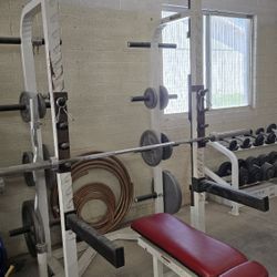 GPI Weight Set, Power Rack, Plates & Bars