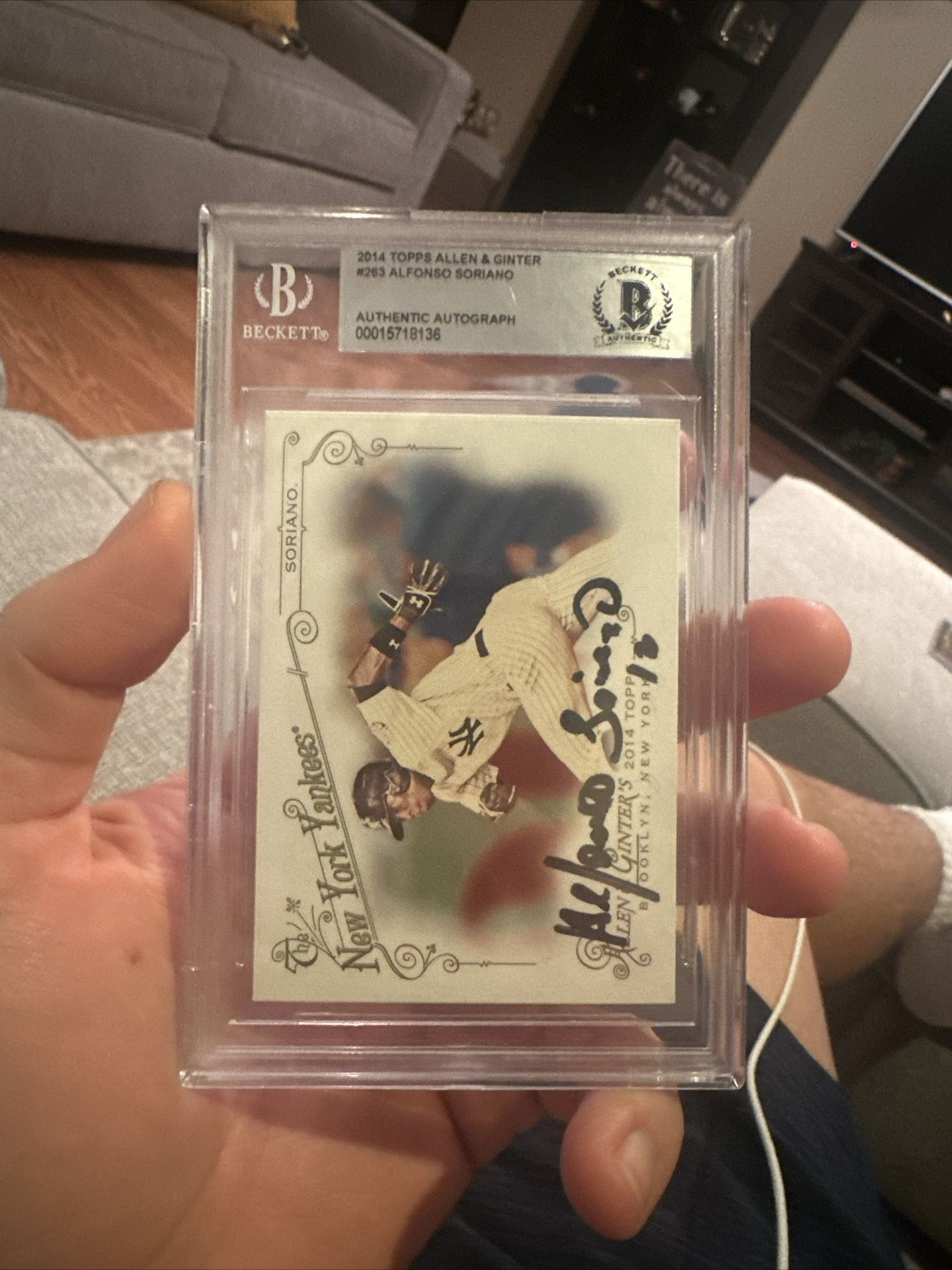 Alfonso Soriano Autograph Baseball Card