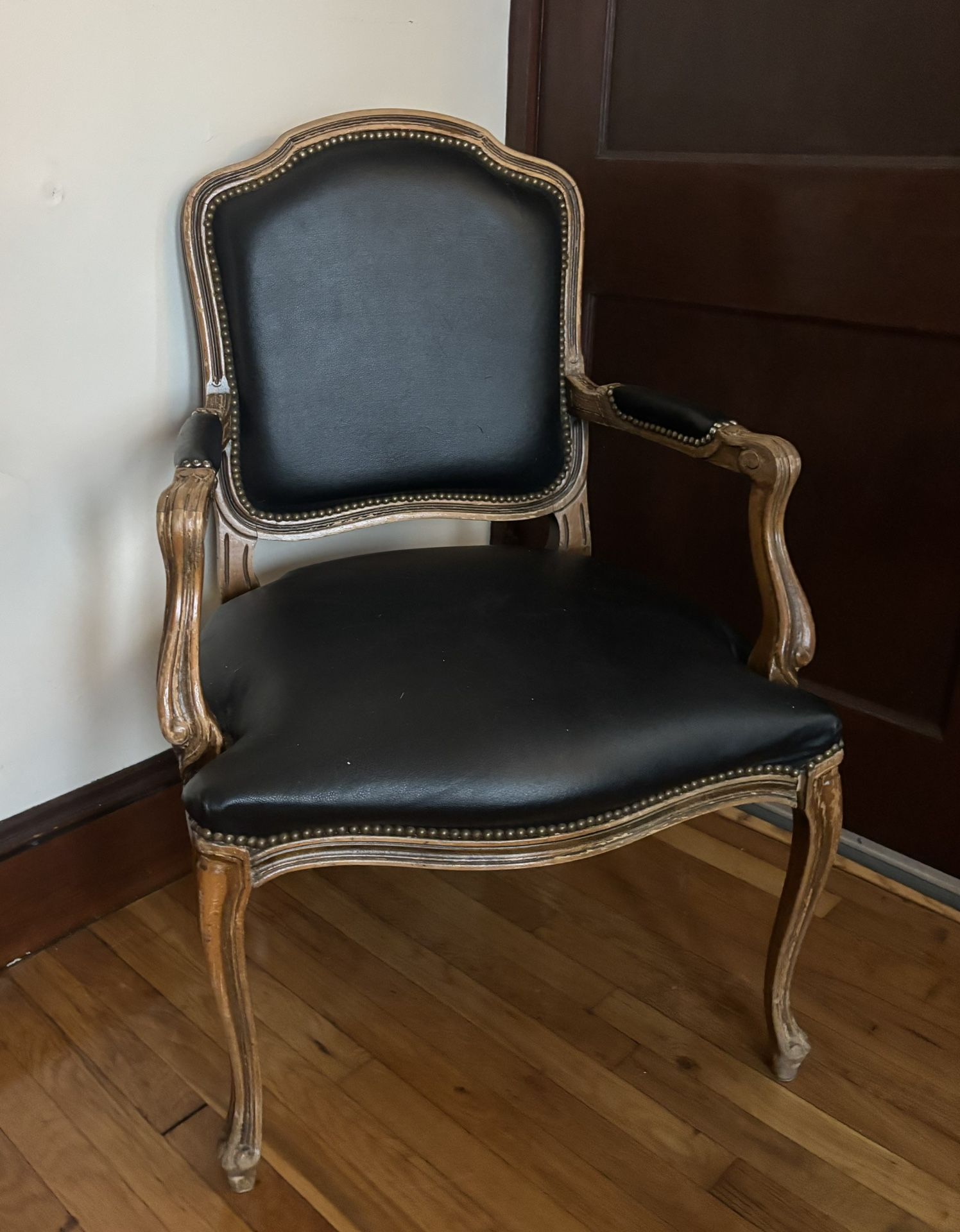 Vintage Italian Chateau d'Ax Leather Armchair