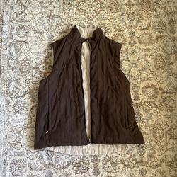 Brown/beige Reversible Vest
