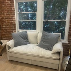 Pull Out Sofa Bed Velvet Beige