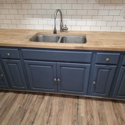 84” Kitchen Base Cabinets w/ Butcher Block – $250