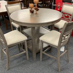 Round Table Four Chairs And Storage On Sale 