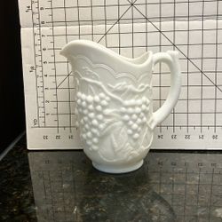 White Glass Pitcher
