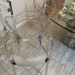 4 Clear Chairs