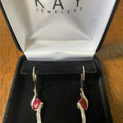 Kay Jewelers Ruby Earrings 