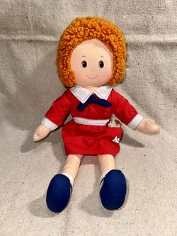 Vintage Annie Doll Plush Stuffed Toy Applause 1982