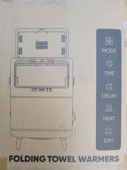 Brand New Open Box - Folding Towel Warmer with Built-In Dryer & Timer