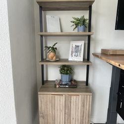 TWO Matching Bookshelves With Storage