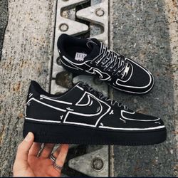 Custom Black Cartoon Af1