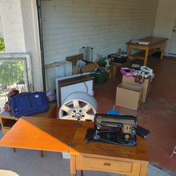 All items are make reasonable offer. 

Bike Rack with trailer hitch, with spring wheel tie downs -  best offer

Solid Lead Fireproof 4 Drawer File Cab