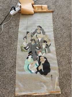 Antique Japanese Scroll Painting