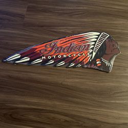 New Indian Motorcycle Chief Embossed 24" Large Metal Tin Sign Man Cave 🔥🏁