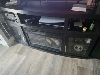 Tv stand with fireplace