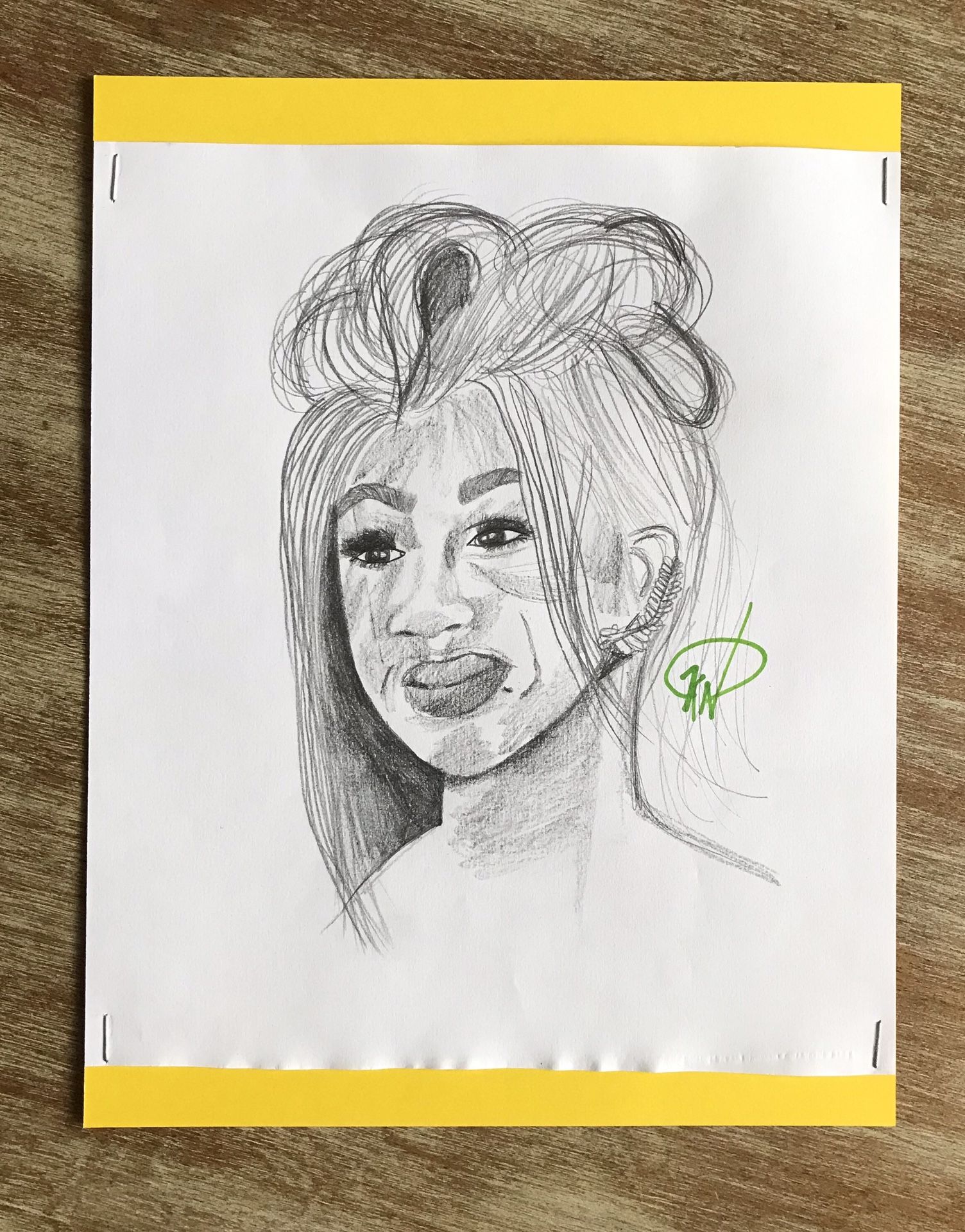 Cardi B Pencil Sketch