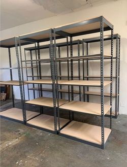 Industrial Racks 48 in W x 18 in D Used 5 Tier Storage Shelving Delivery Available