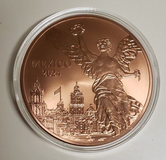 Mexican libertad 5 ounce copper
