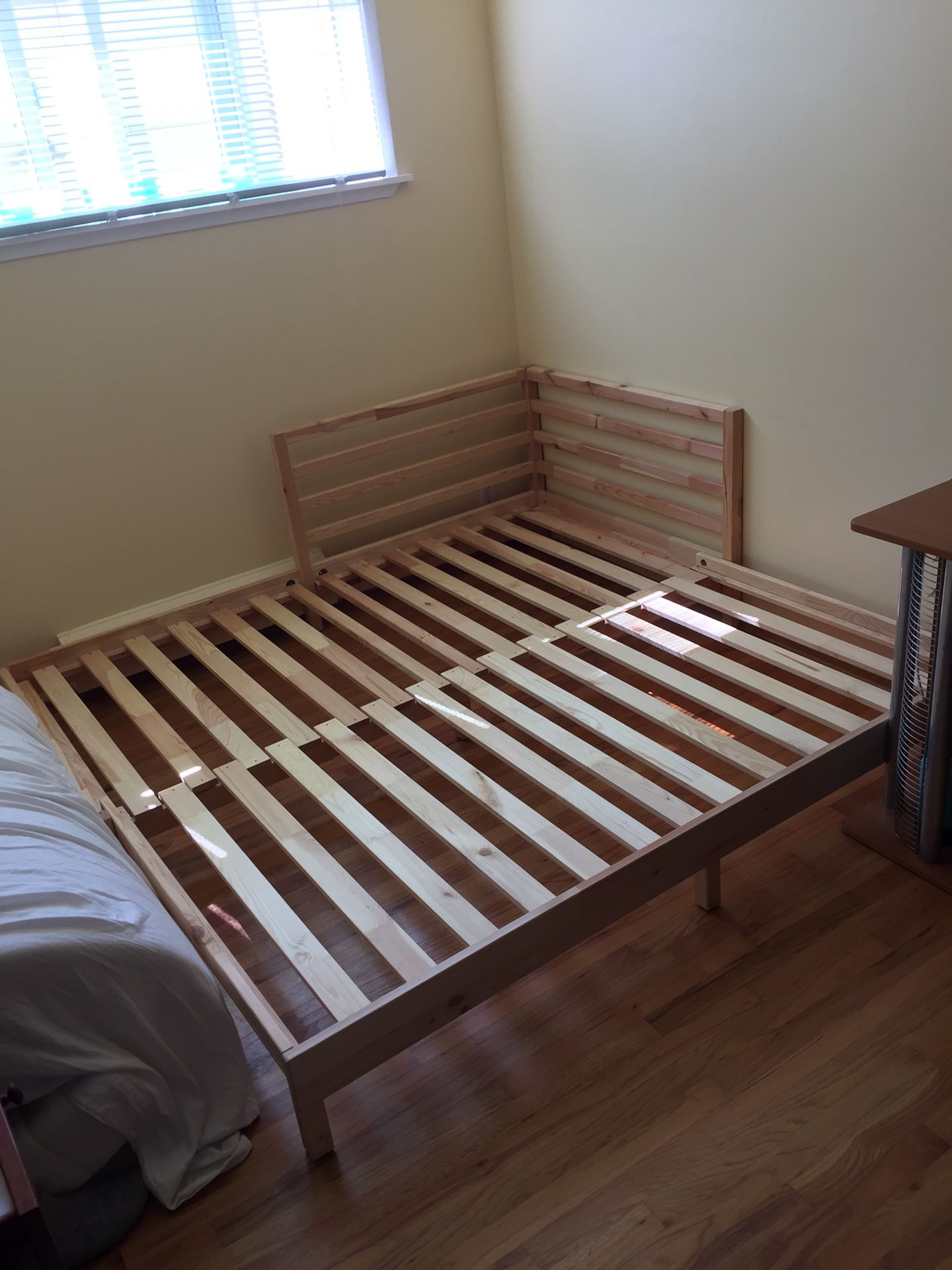 IKEA Twin / Full bed frame; Extends to fit two twins side-by-side