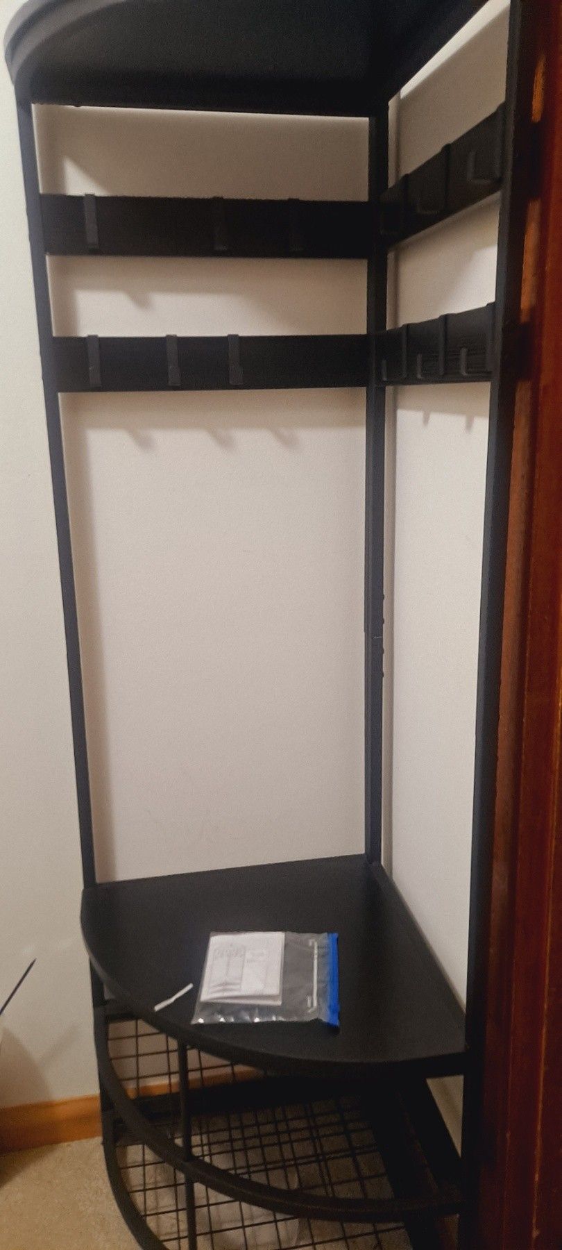 Corner Shelf With Hooks