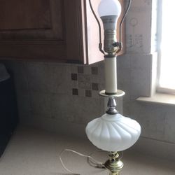 70’s Vintage Lamp With Marble Base