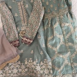 Gold Embroidered Pakistani Wedding and Party Wear