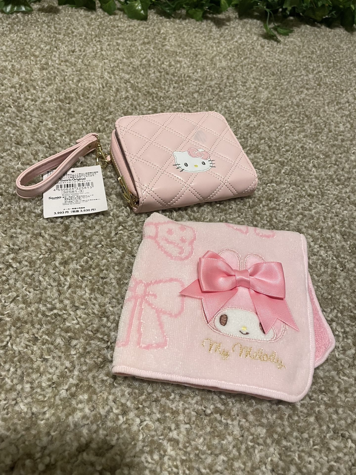 Hello Kitty Wallet and Handkerchief from Japan