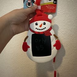 New Snowman Drawing Board That Erases With A Tap 