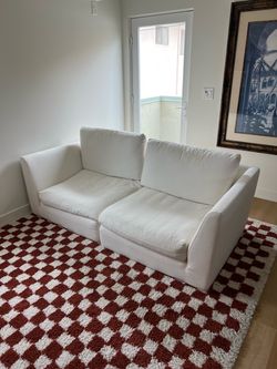 West Elm Hampton 3-Piece Sectional + Ottoman – Like New