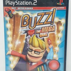 PS2 Buzz! The Mega Quiz Videogame. Works Great Tested