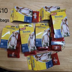 Glad for pets waste bags 
3 dispensers with 15 bags each =45 per package
8 packages x45 = 360 bags total
Pick up in Harlingen, I live near Walmart
Ant