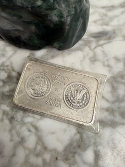 5 troy ounce .999 fine silver bar (vintage)