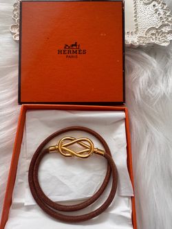 Preloved Hermes Atame Double Tour Wrap Bracelet