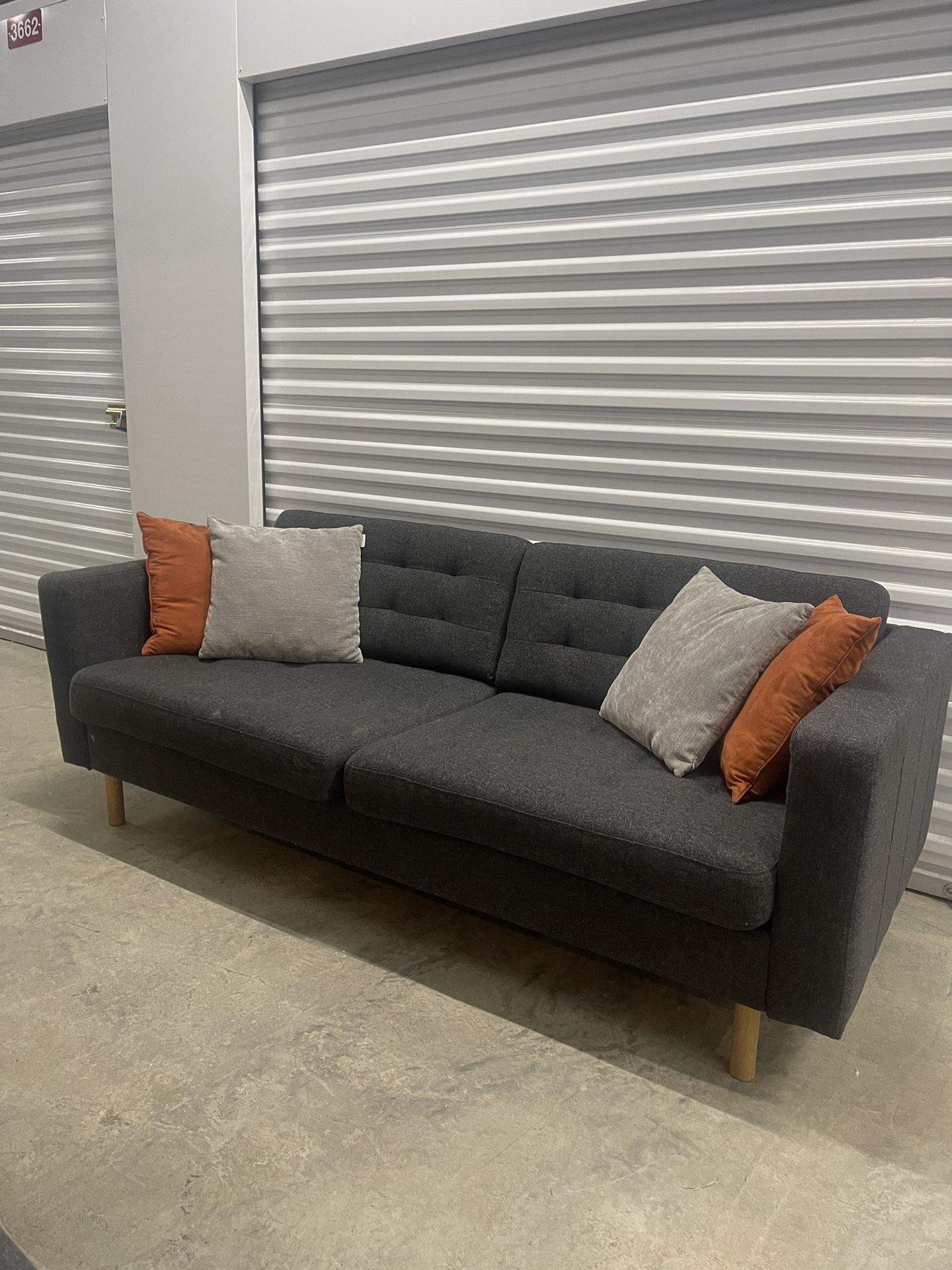 🚚FREE DELIVERY🚚Free Gift, Ikea-Morabo Grey Sofa, Sofa with a Storage Ottoman