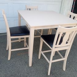 HIGH TABLE AND FOUR CHAIRS 