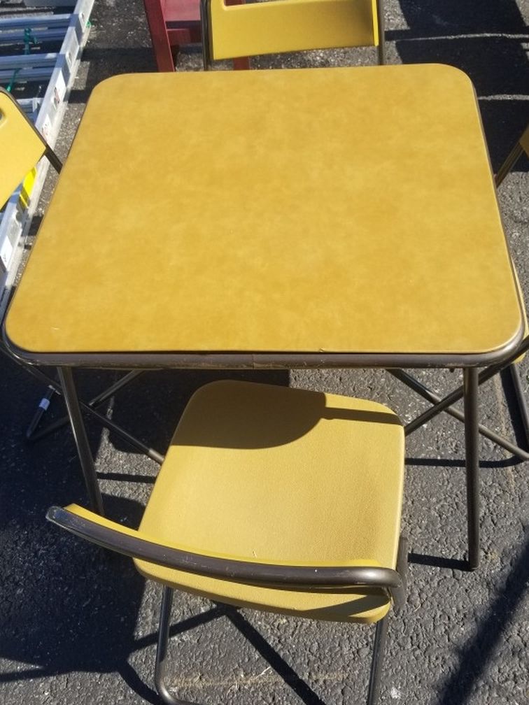 Card table and 4 chairs