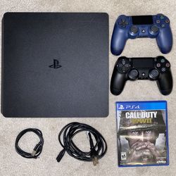 PS4 Slim Bundle With 2 Controllers And COD