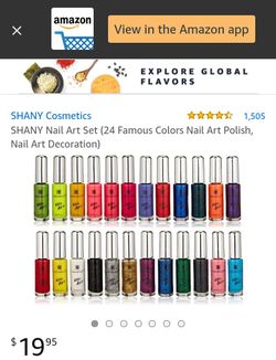 SHANY Nail Art Set (24 Famous Colors Nail Art Polish, Nail Art Decoration)