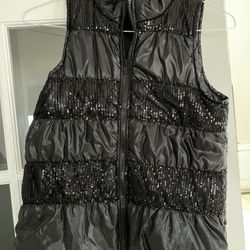 Girls Puffy Vest W/ Sequin