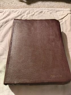 NKJV Holy Bible OOP BOOK Wide Margin Burgundy Genuine Leather 1985 Nelson 476BG