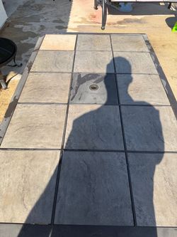 Outdoor Tile Top Patio Dining Table