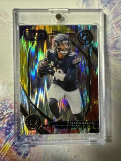 2024 Panini Select - Club Level Caleb Williams #216 Red & Yellow Shock (RC)