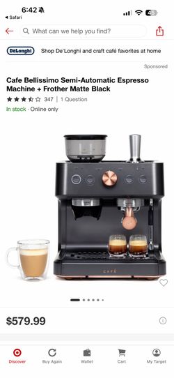 Cafe Bellissimo Semi-Automatic Espresso Maker…Brand New in box